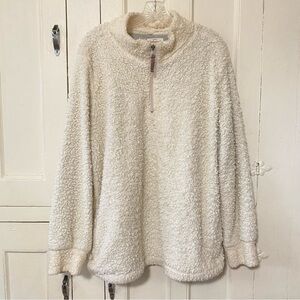 Original Weatherproof Vintage Women's 1/4 Zip Faux Fur Fleece Pullover Size XXL